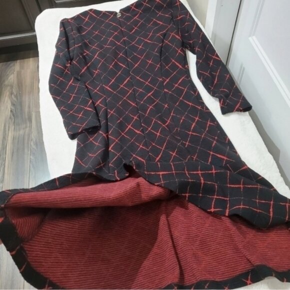 Tommy Hilfiger patterned drop waist print patterned fit and flare dress - Picture 9 of 13